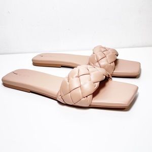 Elegant Nude Braided Sandals